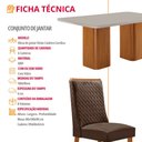 Ver imagem 7 de Mesa de Jantar Eloise 180cm Tampo MDF Vidro Canto Copo com 6 Cadeiras Carolina