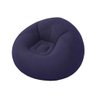 Sofá Poltrona Puff Inflável Deluxe Aveludado Vg Plus Azul - 1