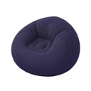 Ver imagem 1 de Sofá Poltrona Puff Inflável Deluxe Aveludado Vg Plus Azul