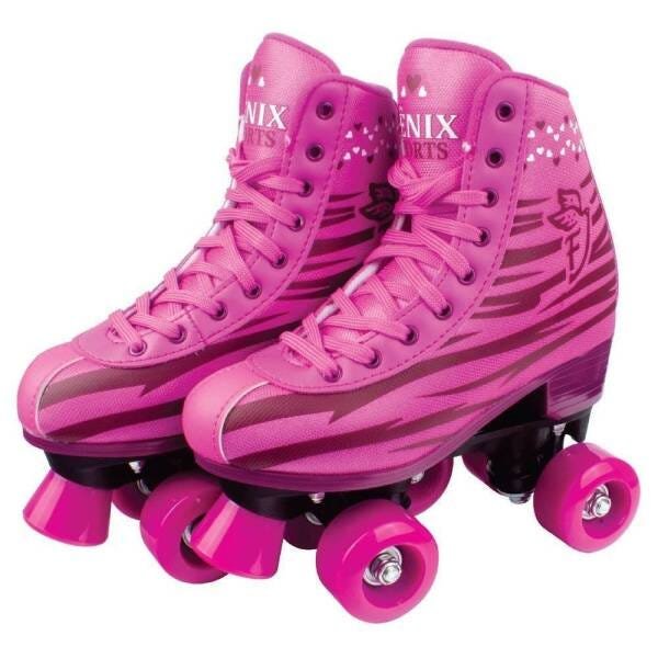 Patins rosa clássicos 4 rodas 36/37 RL01R - 1