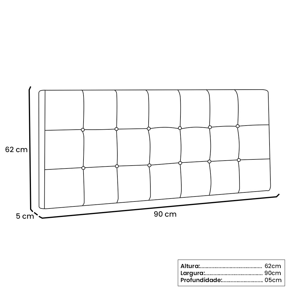 Painel Verona Cama Box Solteiro 90cm Suede Bege - SSX Multicoisas - 4