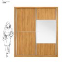 Ver imagem 3 de Guarda-roupa Casal 2 Portas 4 Gavetas 100% MDF London Prime Yescasa