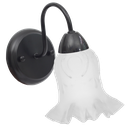 Ver imagem 1 de Arandela Colonial Preta de Parede com Tulipa Rei Fosca