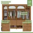 Ver imagem 6 de Guarda-roupa 6 Portas 6 Gavetas 100% Mdf com Pés Imperatore