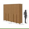 Guarda-roupa 6 Portas 6 Gavetas 100% Mdf com Pés Imperatore - 4