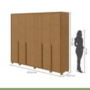 Ver imagem 4 de Guarda-roupa 6 Portas 6 Gavetas 100% Mdf com Pés Imperatore
