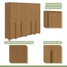 Guarda-roupa 6 Portas 6 Gavetas 100% Mdf com Pés Imperatore - 8