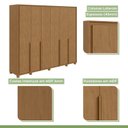 Ver mais imagens de Guarda-roupa 6 Portas 6 Gavetas 100% Mdf com Pés Imperatore