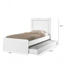 Ver imagem 4 de Cama Luara Solteiro 0,88cm Branco C- Azul e Branco C-rosa Auxiliar Branco - Cambel