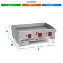 Ver imagem 4 de Chapa de Fritura a Gás Glp Estrutura Inox Chapa 91cm 25mm CHEXP915-G25 - Red Chameleon