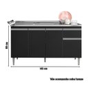 Ver imagem 2 de Balcão de Pia Tatiane 145 Cm Preto Fosco - Ajl