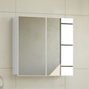 Ver imagem 1 de Armário Aéreo para Banheiro 02 Portas com Espelho Cairo 60cm Branco Móveis Bosi