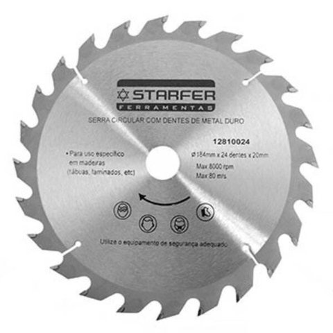 Serra Circular Widea 7.1 4 X 20Mm 24 Dentes Para Madeira