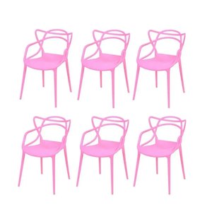 Kit 6 Cadeiras Allegra - Rosa