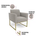 Ver imagem 4 de Namoradeira e 2 Poltronas Industrial Dourado Marisa Bouclê D03 - D’Rossi