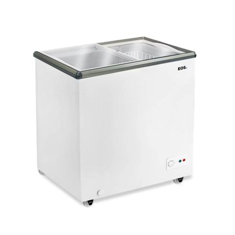 Freezer Conservador Expositor Horizontal Dupla Ação Tampa de Vidro Eco Gelo 156l Eeh200xx 220v -