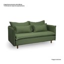 Ver imagem 4 de Capa Sofá Sôma 2 Lugares CabeCasa MadeiraOriginals Madeiramadeira Linho Verde