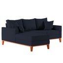 Ver imagem 4 de Sofá 3 Lugares Beny com Chaise Esquerdo Linho Azul