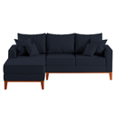 Ver imagem 2 de Sofá 3 Lugares Beny com Chaise Esquerdo Linho Azul