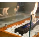 Ver imagem 1 de Lareira Ecológica em Madeira com Pedras Brancas e vidros - Fuji Master