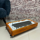 Ver imagem 4 de Lareira Ecológica em Madeira com Pedras Brancas e vidros - Fuji Master