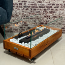 Ver imagem 7 de Lareira Ecológica em Madeira com Pedras Brancas e vidros - Fuji Master