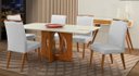 Ver imagem 1 de Mesa de Jantar + 6 Cadeiras Roma Tampo 160 Cm C 13