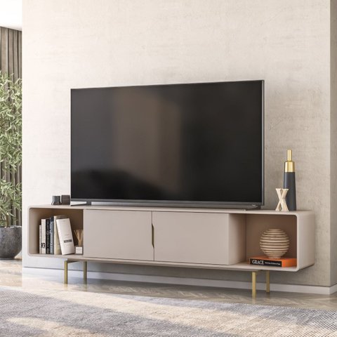 Rack para TV até 85 Polegadas 220cm Otto Espresso Móveis