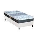 Ver imagem 1 de Cama Box Solteiro: Colchão Molas Bonnel Castor System Class + Base CRC Courano White(88x188)