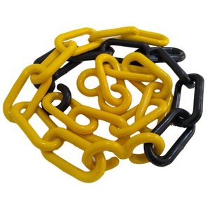 Corrente Plastica Chuva Isolamento 25 Mt Tam G Amarelo/Preta