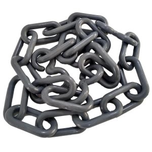 Corrente Plastica Chuva Isolamento 25 Mt Tamanho G Cinza