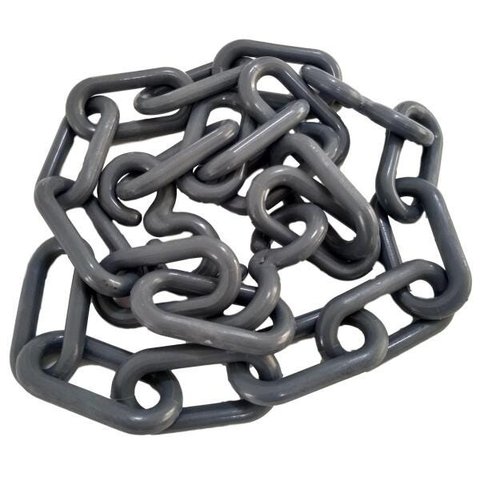 Corrente Plastica Chuva Isolamento 25 Mt Tamanho G Cinza