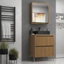 Ver imagem 1 de Gabinete de Banheiro 60cm com Cuba e Armário Ref 651 Cewal - Itapuã/portoro