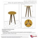 Ver imagem 3 de Mesa Lateral de Canto Sala Estar Pes Madeira