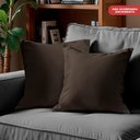 Ver imagem 3 de Kit 2 Capas de Almofadas Velusoft Café 45x45cm cama inbox