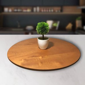 Prato Giratório Centro de Mesa Removível para Servir Jantar Mel 90 Cm
