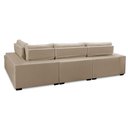 Ver imagem 5 de Sofá de Canto Retrátil e Reclinável com Molas 3,40x2,00 Berlim Suede Bege Mirra Decor