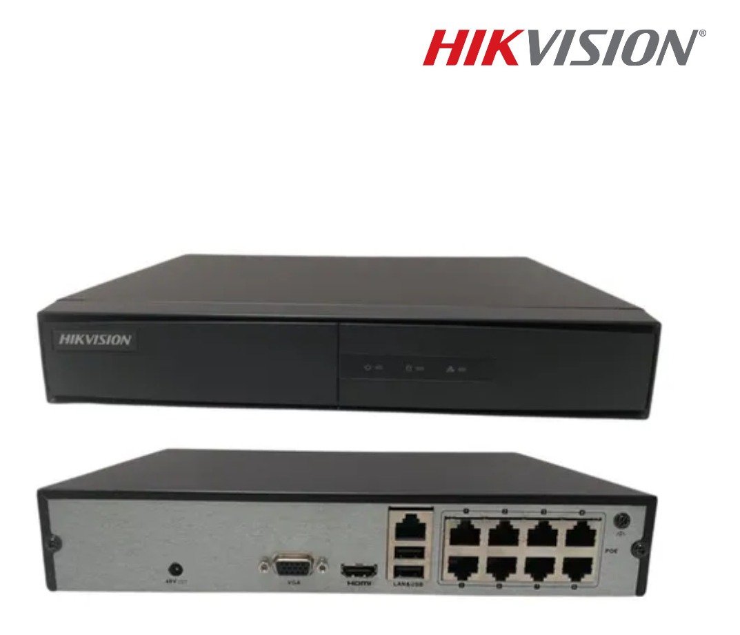 Nvr Ip 08 Canais 4mp Hikvision Ds-7108ni-q1 8 Portas