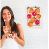 Quadro Decorativo Elegante para Cozinha - Laranja 24x18cm - com Vidro:moldura Preta - 2