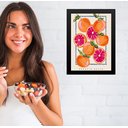 Ver imagem 1 de Quadro Decorativo Elegante para Cozinha - Laranja 24x18cm - com Vidro:moldura Preta