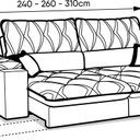 Ver imagem 3 de Sofá Estofado 240cm Retrátil Reclinável Sublime