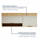 Ver imagem 5 de Cozinha Completa Modulada 5 Peças 8 Portas 4 Gavetas Torre Angular 100% MDF Realeza Premium Bege/Carvalho/Greige