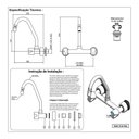Ver imagem 5 de Torneira Misturador Cozinha Parede Arejador Articulado 1/4v.