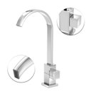 Ver imagem 2 de Torneira Mesa Quadrada Bica Móvel Metal Cromada Luxo 1/4 V.