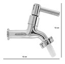 Ver imagem 3 de Torneira para Tanque Jardim com Bico Alavanca Metal 1/4V Luxo