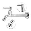 Ver imagem 2 de Torneira Tanque/jardim/cozinha Reta Parede Metal 22cm 1/4v