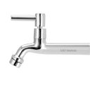 Ver imagem 3 de Torneira Tanque/jardim/cozinha Reta Parede Metal 22cm 1/4v