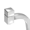 Ver imagem 3 de Torneira Banheiro Link Quadrada Metal Alta Cuba Sobrepor