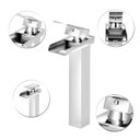 Ver imagem 5 de Torneira Banheiro Monocomando Cascata Alta Calha Metalica