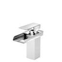 Ver imagem 1 de Torneira Monocomando Cascata Quadrada Baixa Calha Metalica